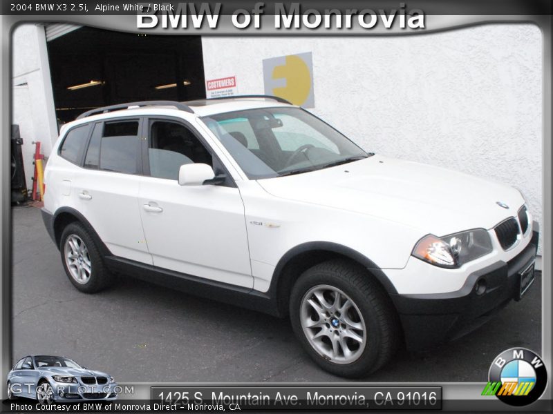 Alpine White / Black 2004 BMW X3 2.5i