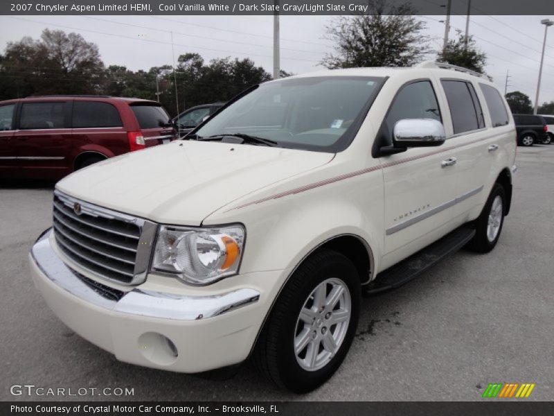 Cool Vanilla White / Dark Slate Gray/Light Slate Gray 2007 Chrysler Aspen Limited HEMI