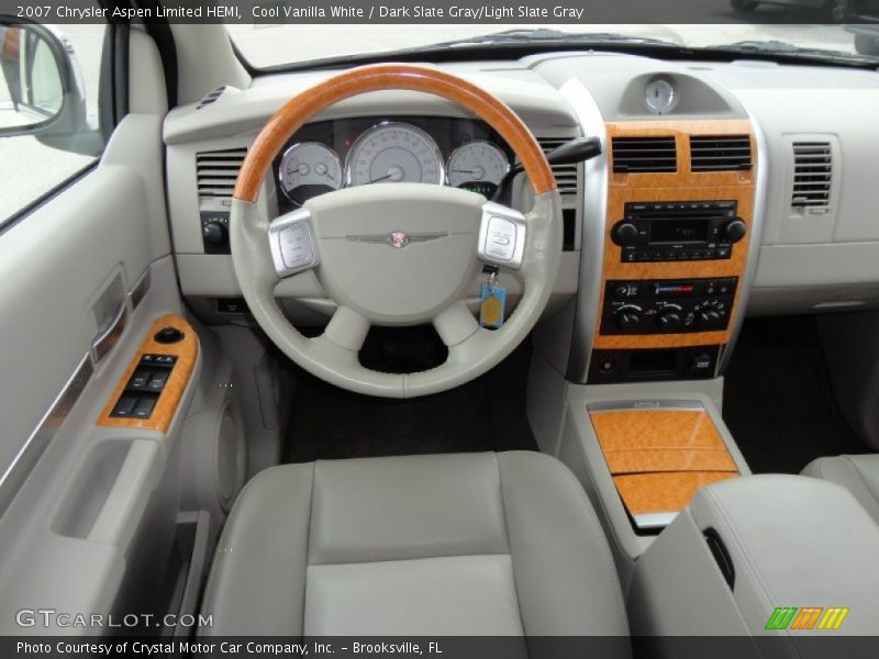 Cool Vanilla White / Dark Slate Gray/Light Slate Gray 2007 Chrysler Aspen Limited HEMI