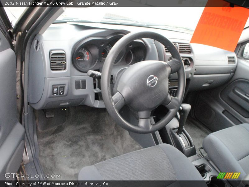 Granite Metallic / Gray 2003 Nissan Frontier XE V6 Crew Cab