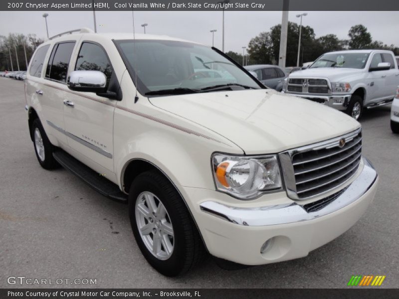 Cool Vanilla White / Dark Slate Gray/Light Slate Gray 2007 Chrysler Aspen Limited HEMI