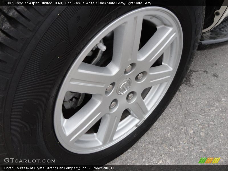 Cool Vanilla White / Dark Slate Gray/Light Slate Gray 2007 Chrysler Aspen Limited HEMI