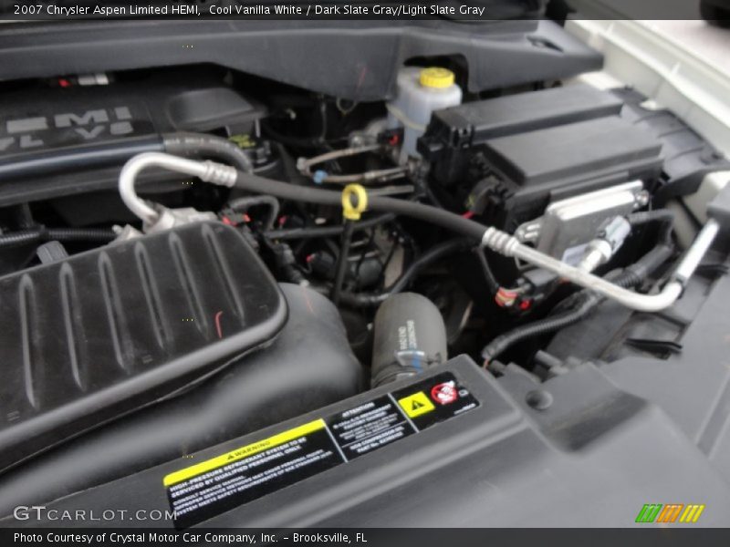 Cool Vanilla White / Dark Slate Gray/Light Slate Gray 2007 Chrysler Aspen Limited HEMI