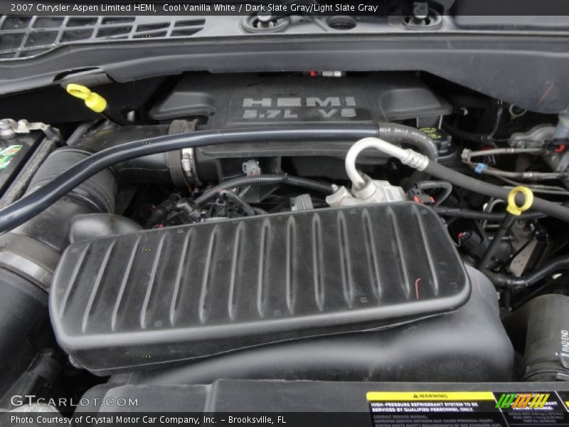 Cool Vanilla White / Dark Slate Gray/Light Slate Gray 2007 Chrysler Aspen Limited HEMI