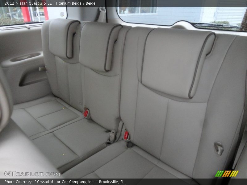  2012 Quest 3.5 LE Beige Interior