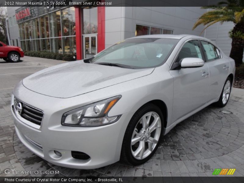 Brilliant Silver / Charcoal 2012 Nissan Maxima 3.5 SV Sport