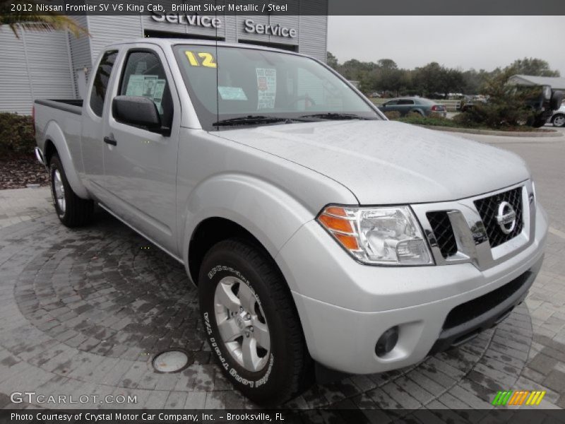 Brilliant Silver Metallic / Steel 2012 Nissan Frontier SV V6 King Cab