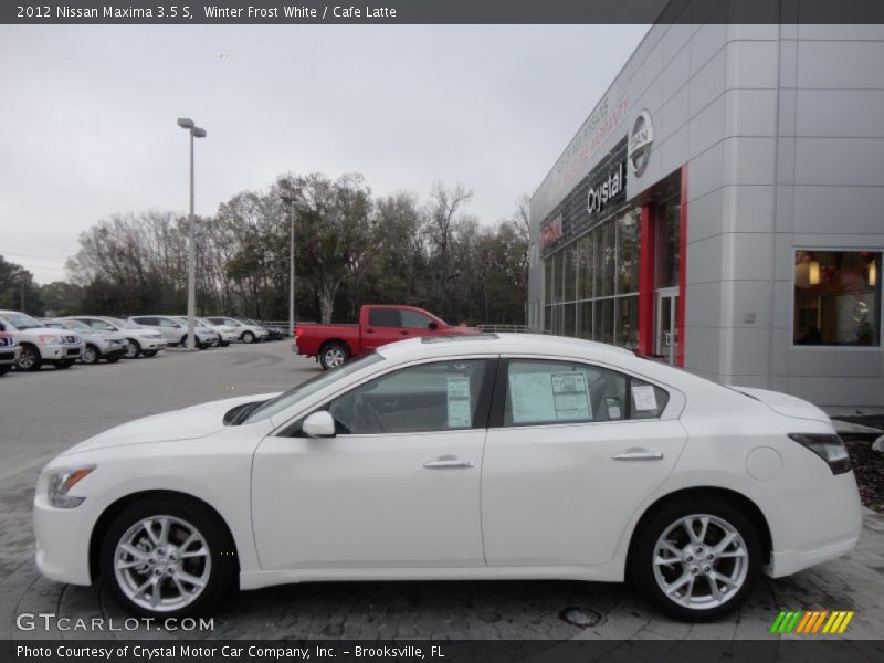 Winter Frost White / Cafe Latte 2012 Nissan Maxima 3.5 S