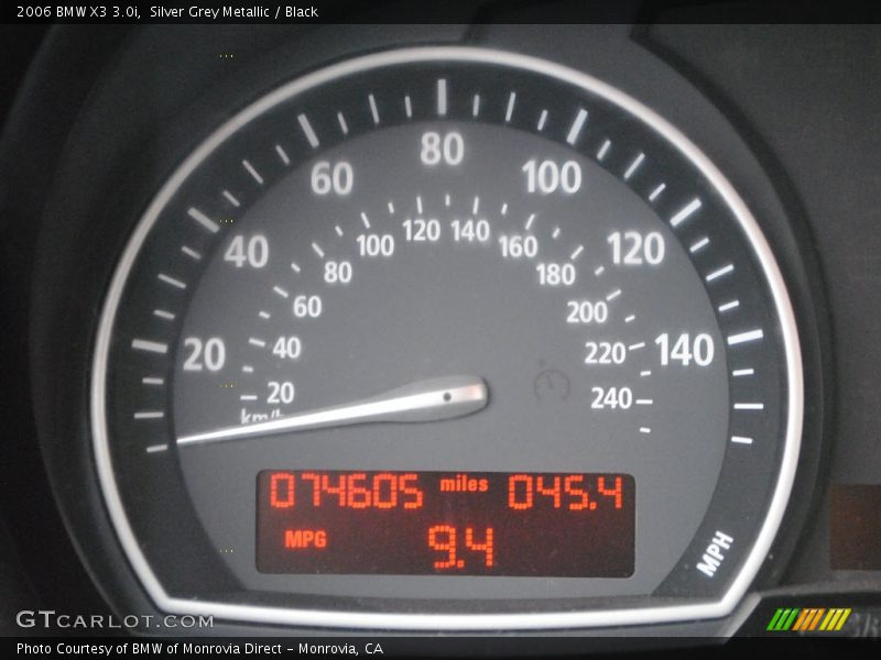 Silver Grey Metallic / Black 2006 BMW X3 3.0i