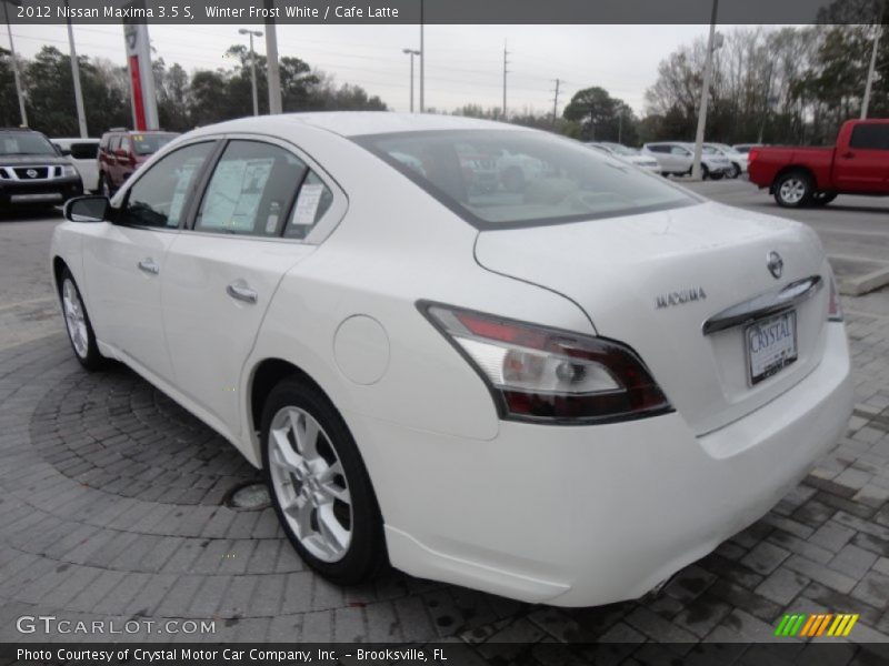 Winter Frost White / Cafe Latte 2012 Nissan Maxima 3.5 S