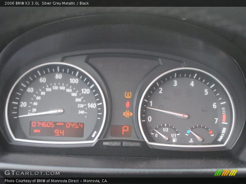 Silver Grey Metallic / Black 2006 BMW X3 3.0i