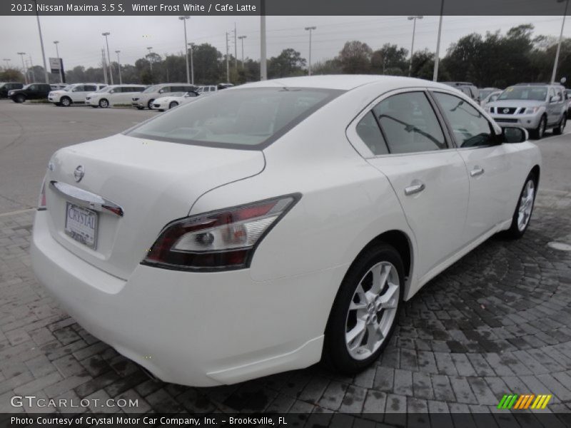 Winter Frost White / Cafe Latte 2012 Nissan Maxima 3.5 S