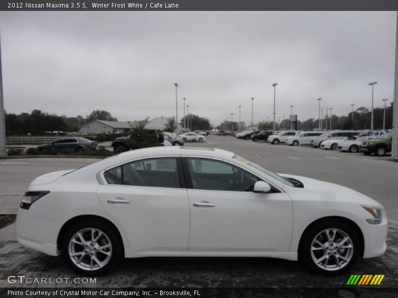 Winter Frost White / Cafe Latte 2012 Nissan Maxima 3.5 S