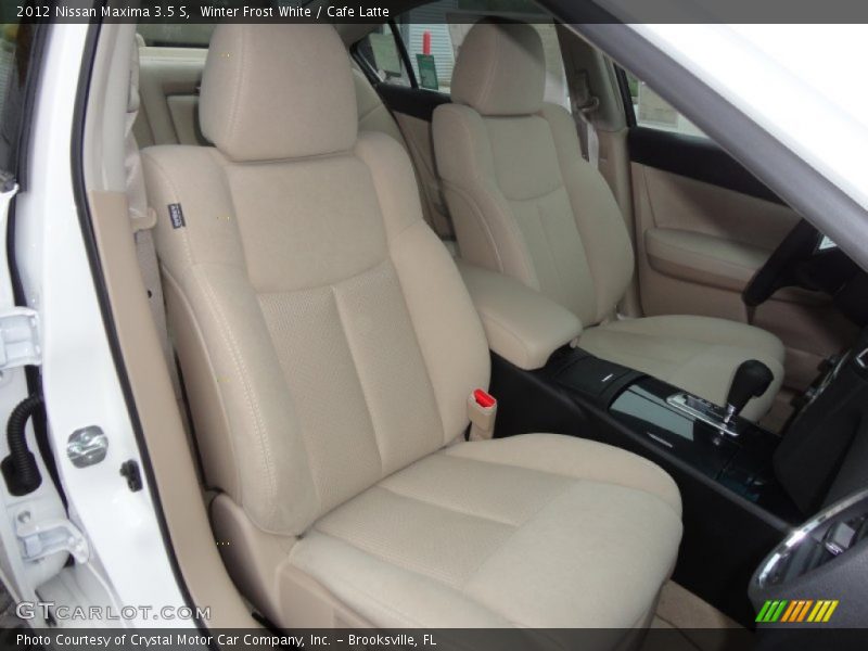 Winter Frost White / Cafe Latte 2012 Nissan Maxima 3.5 S