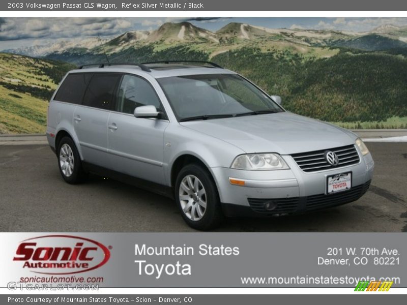 Reflex Silver Metallic / Black 2003 Volkswagen Passat GLS Wagon
