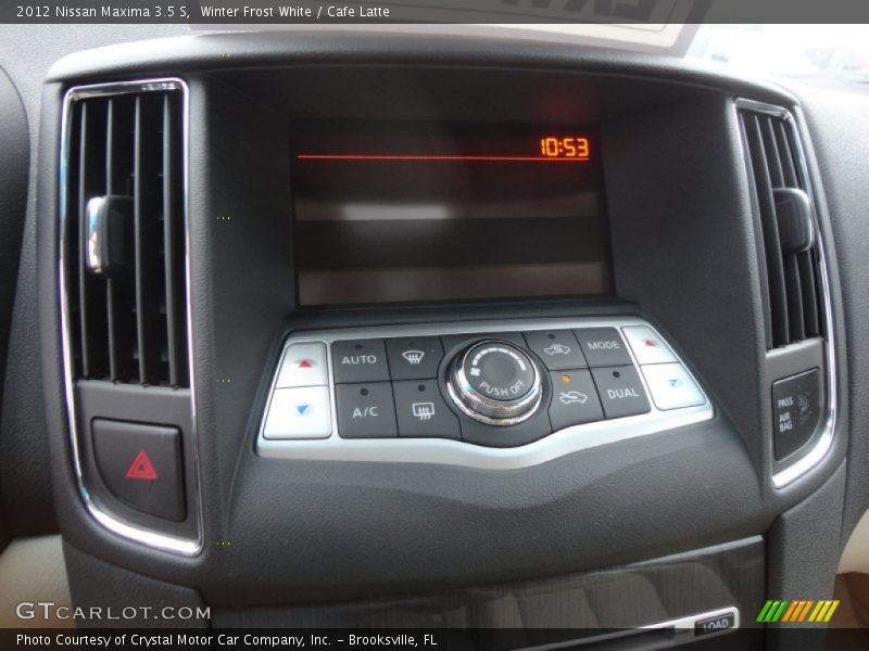 Winter Frost White / Cafe Latte 2012 Nissan Maxima 3.5 S