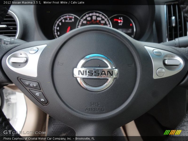 Winter Frost White / Cafe Latte 2012 Nissan Maxima 3.5 S