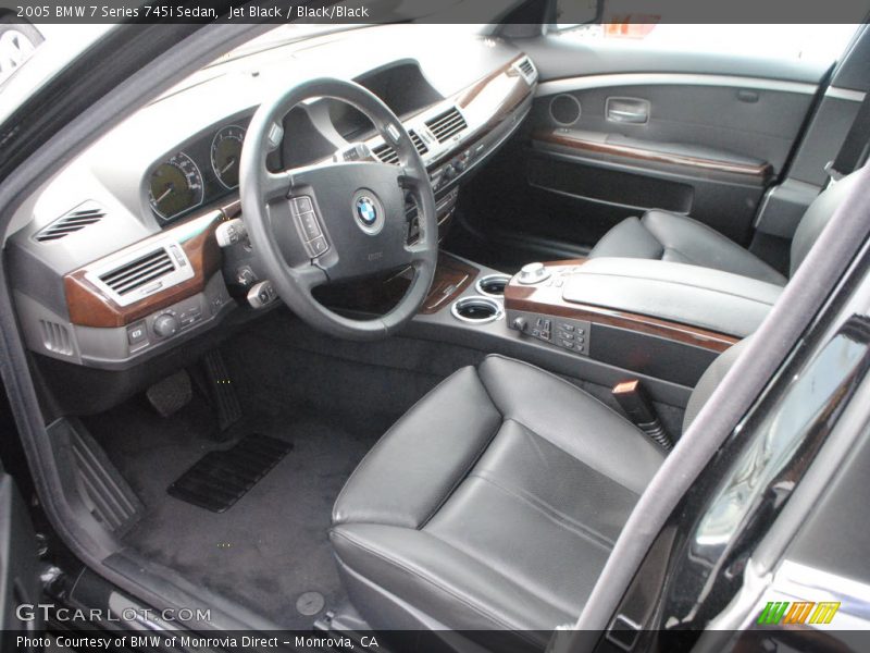 Jet Black / Black/Black 2005 BMW 7 Series 745i Sedan
