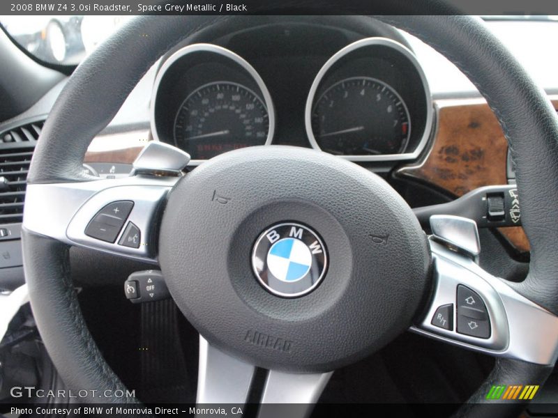 Space Grey Metallic / Black 2008 BMW Z4 3.0si Roadster