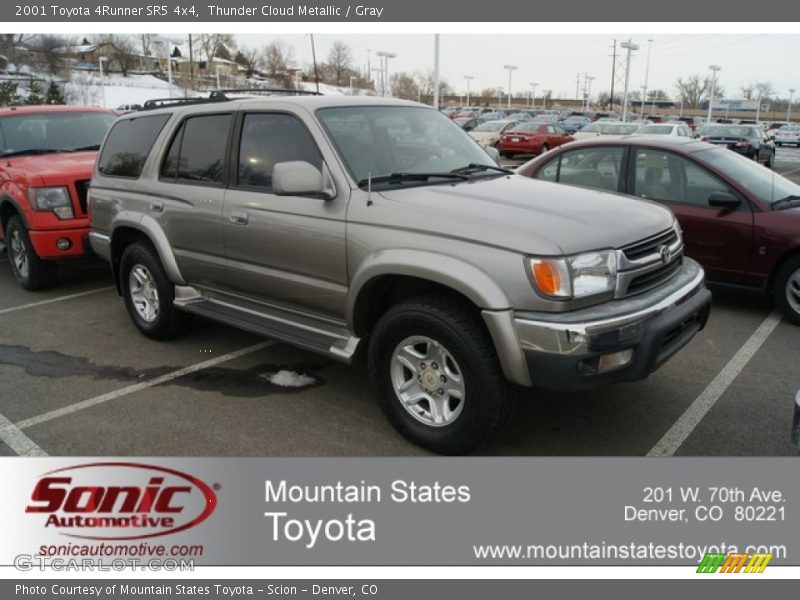 Thunder Cloud Metallic / Gray 2001 Toyota 4Runner SR5 4x4