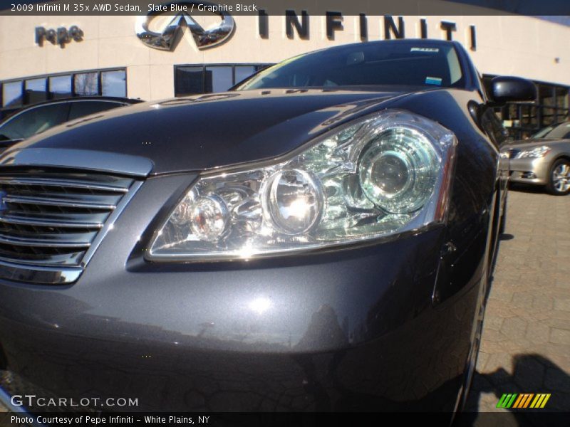Slate Blue / Graphite Black 2009 Infiniti M 35x AWD Sedan