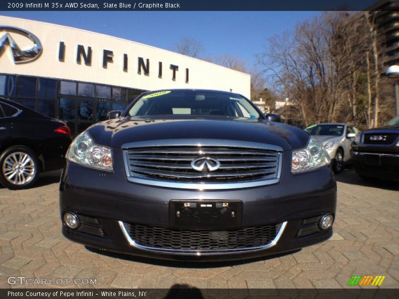Slate Blue / Graphite Black 2009 Infiniti M 35x AWD Sedan