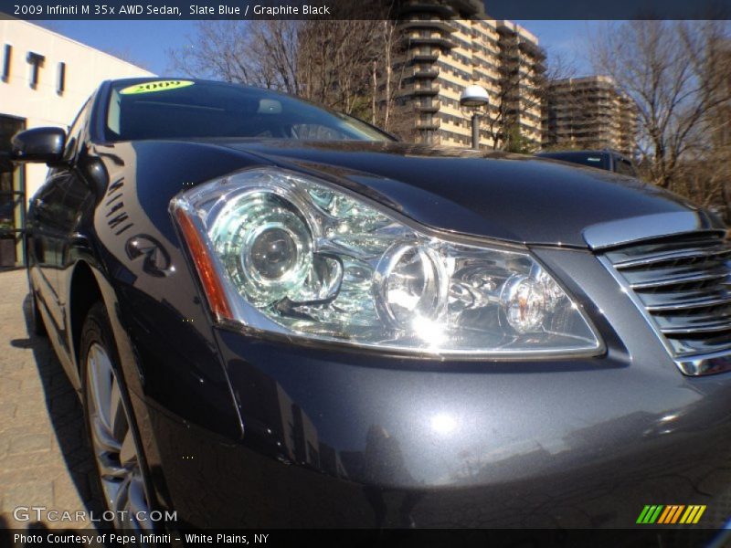 Slate Blue / Graphite Black 2009 Infiniti M 35x AWD Sedan