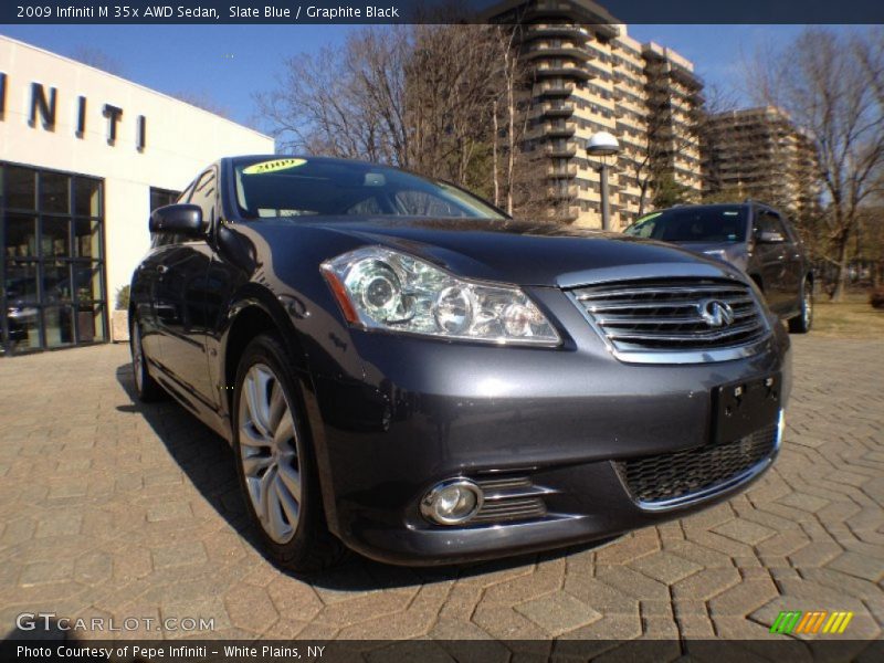 Slate Blue / Graphite Black 2009 Infiniti M 35x AWD Sedan