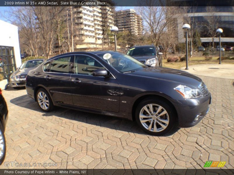 Slate Blue / Graphite Black 2009 Infiniti M 35x AWD Sedan
