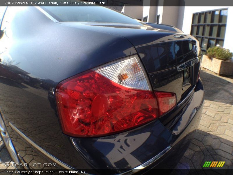 Slate Blue / Graphite Black 2009 Infiniti M 35x AWD Sedan