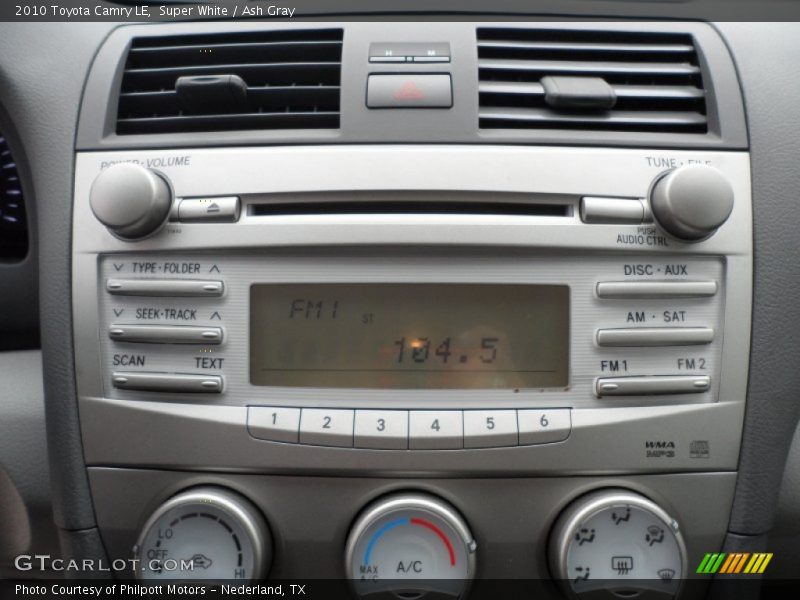 Super White / Ash Gray 2010 Toyota Camry LE