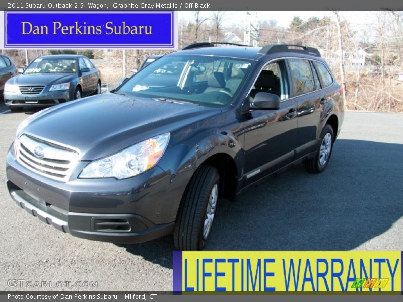 Graphite Gray Metallic / Off Black 2011 Subaru Outback 2.5i Wagon