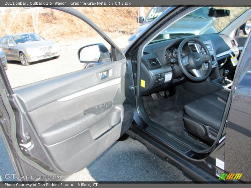 Graphite Gray Metallic / Off Black 2011 Subaru Outback 2.5i Wagon