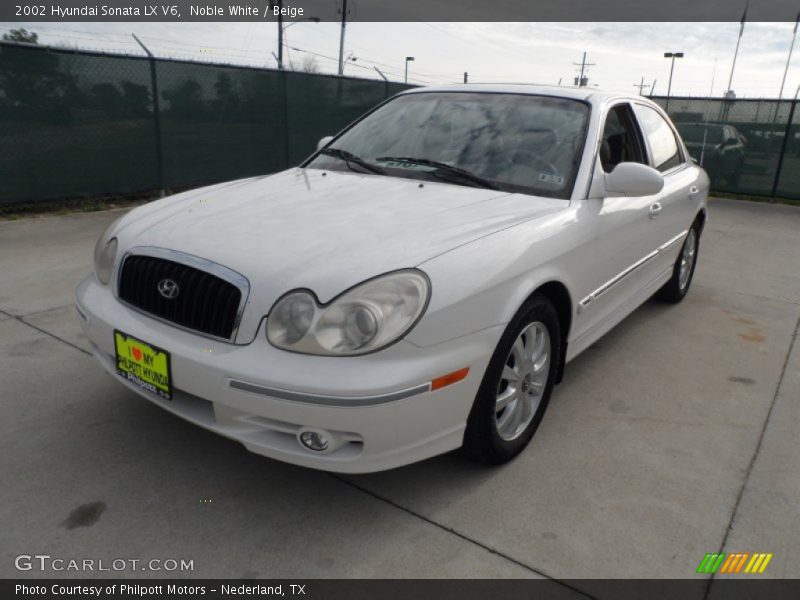 Noble White / Beige 2002 Hyundai Sonata LX V6