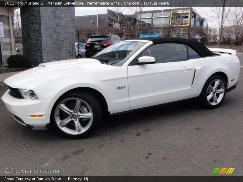 Performance White / Charcoal Black/Cashmere 2011 Ford Mustang GT Premium Convertible
