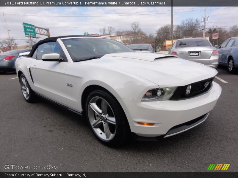 Performance White / Charcoal Black/Cashmere 2011 Ford Mustang GT Premium Convertible