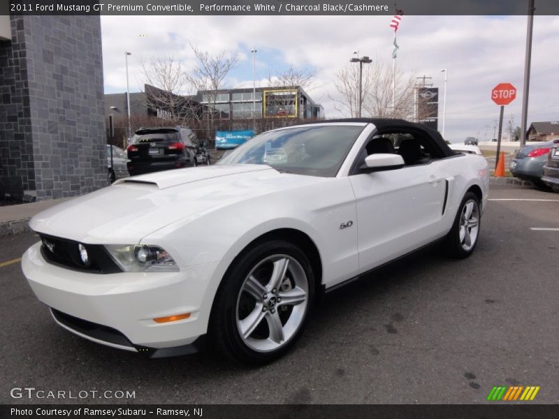 Performance White / Charcoal Black/Cashmere 2011 Ford Mustang GT Premium Convertible
