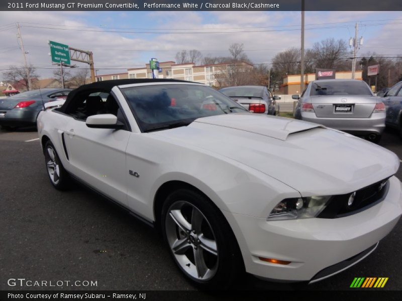 Performance White / Charcoal Black/Cashmere 2011 Ford Mustang GT Premium Convertible