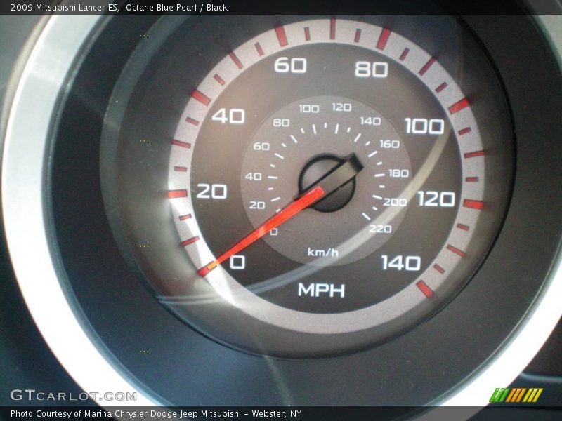 Octane Blue Pearl / Black 2009 Mitsubishi Lancer ES