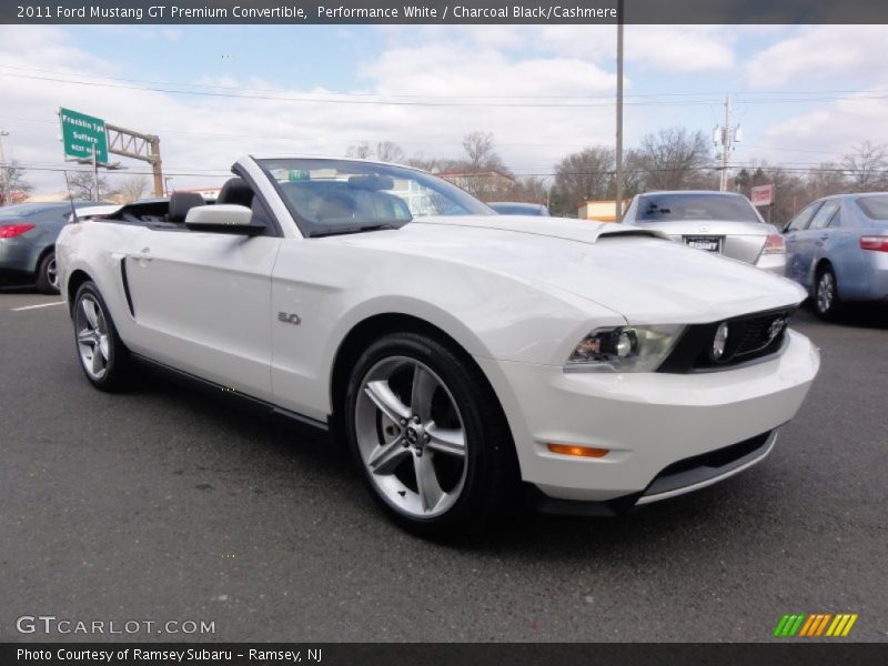 Performance White / Charcoal Black/Cashmere 2011 Ford Mustang GT Premium Convertible