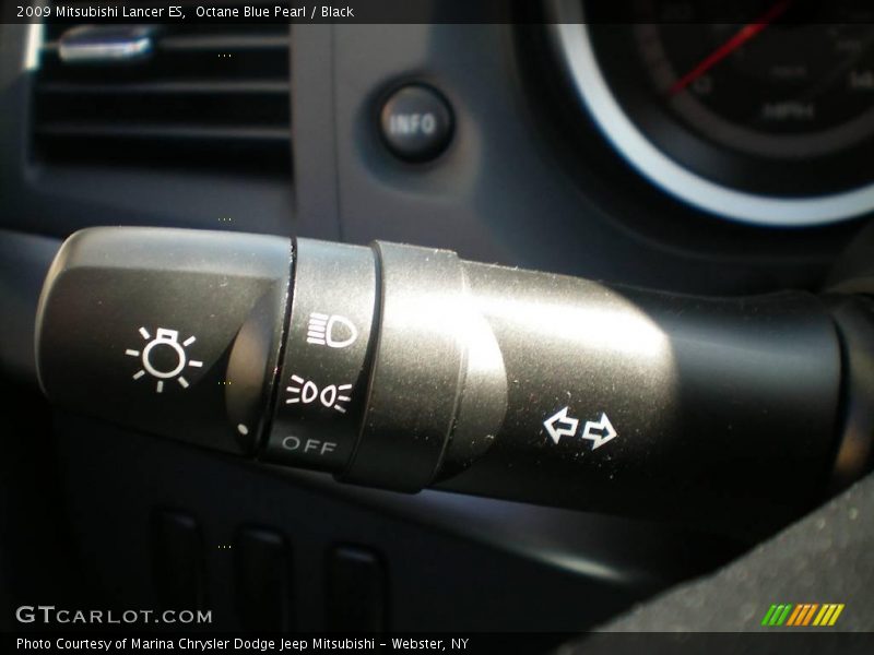 Octane Blue Pearl / Black 2009 Mitsubishi Lancer ES