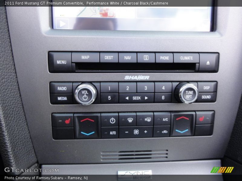 Controls of 2011 Mustang GT Premium Convertible