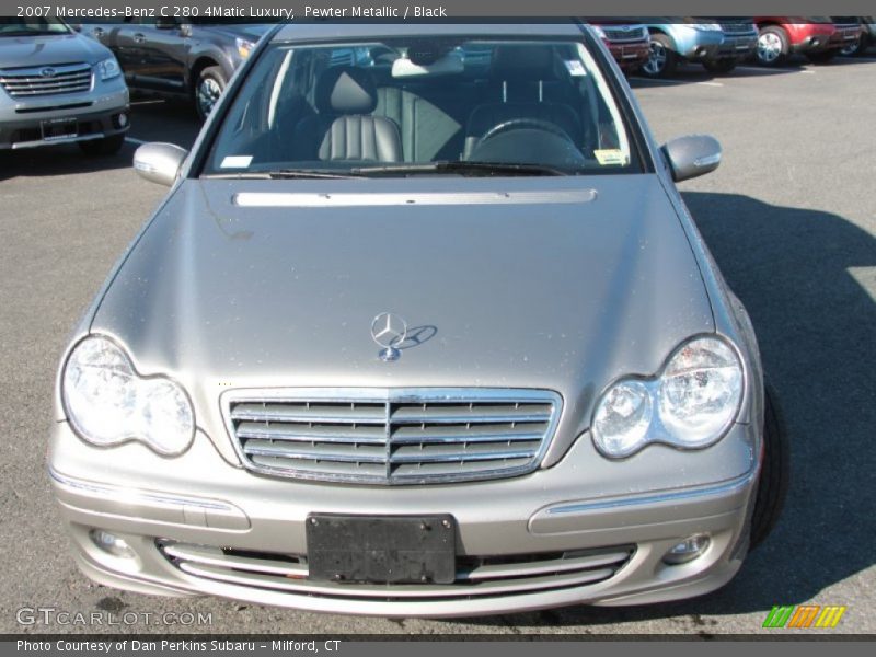 Pewter Metallic / Black 2007 Mercedes-Benz C 280 4Matic Luxury