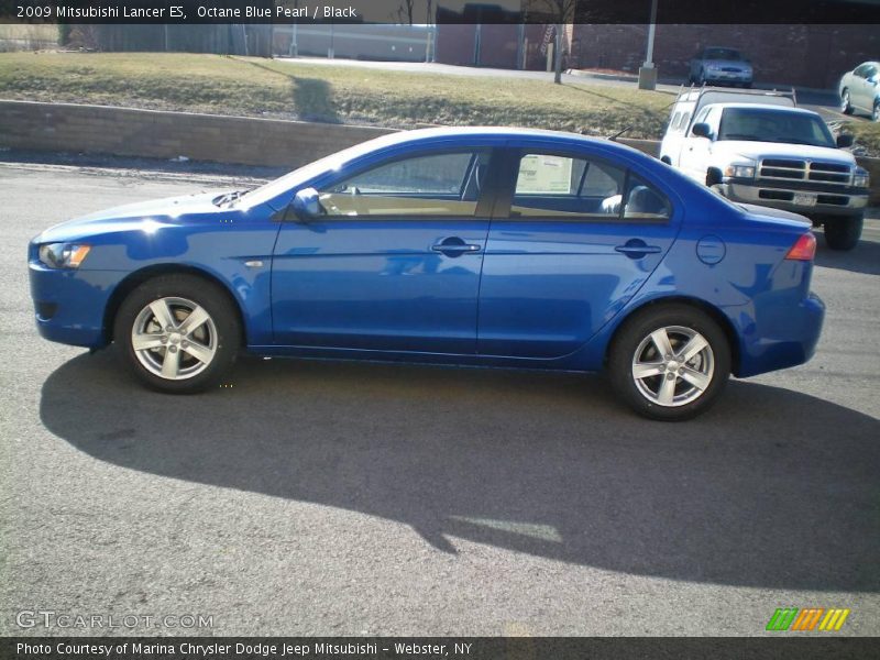 Octane Blue Pearl / Black 2009 Mitsubishi Lancer ES
