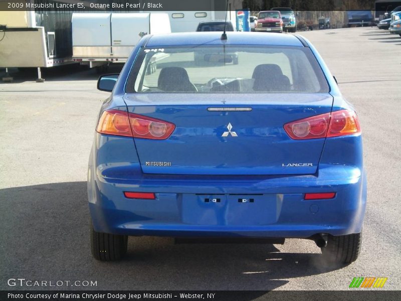 Octane Blue Pearl / Black 2009 Mitsubishi Lancer ES