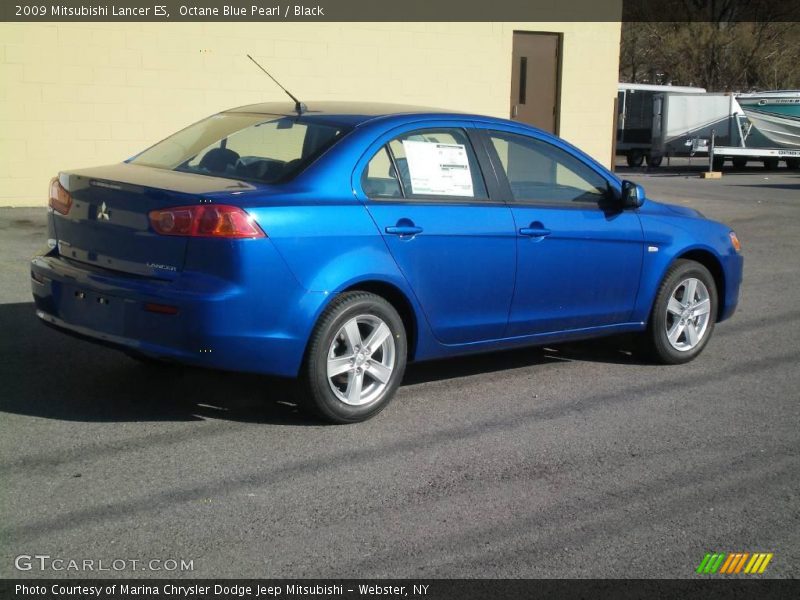 Octane Blue Pearl / Black 2009 Mitsubishi Lancer ES