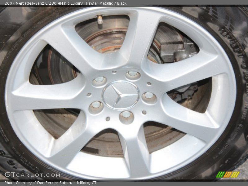 Pewter Metallic / Black 2007 Mercedes-Benz C 280 4Matic Luxury