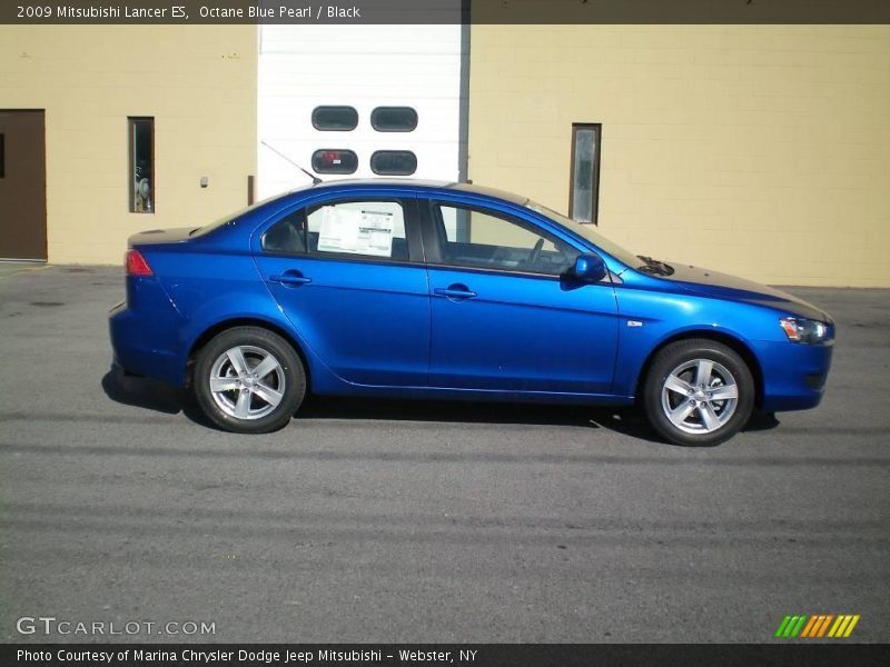 Octane Blue Pearl / Black 2009 Mitsubishi Lancer ES