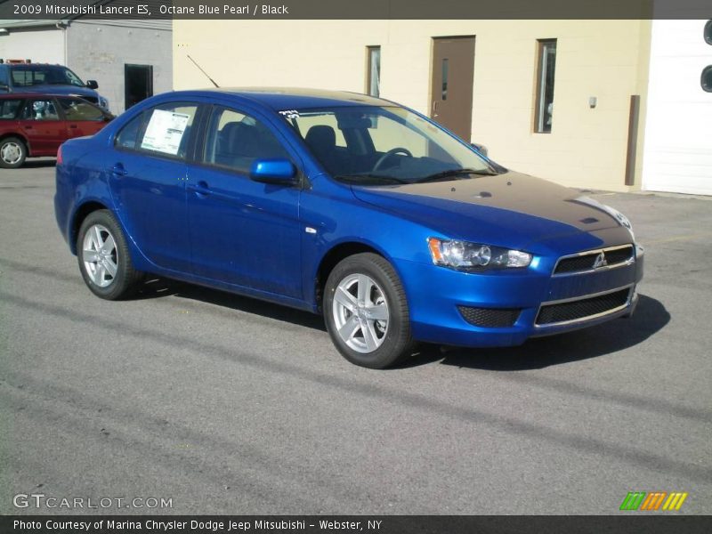 Octane Blue Pearl / Black 2009 Mitsubishi Lancer ES