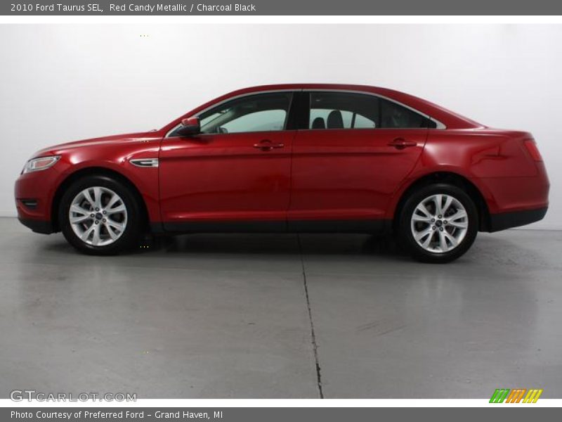 Red Candy Metallic / Charcoal Black 2010 Ford Taurus SEL